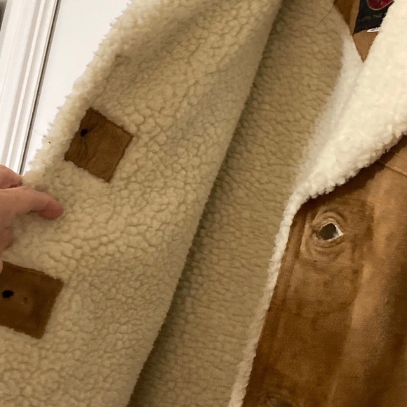 Vintage Sheepskin Leather Rancher Style Coat from Grande Bay Size L - Picture 14 of 16